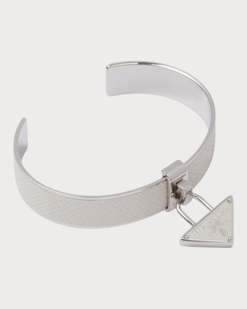 PRADA 1IB375 Metal and Saffiano Leather Bracelet | 普拉達 手鐲 (多色) - LONDONKELLY 英國名牌代購
