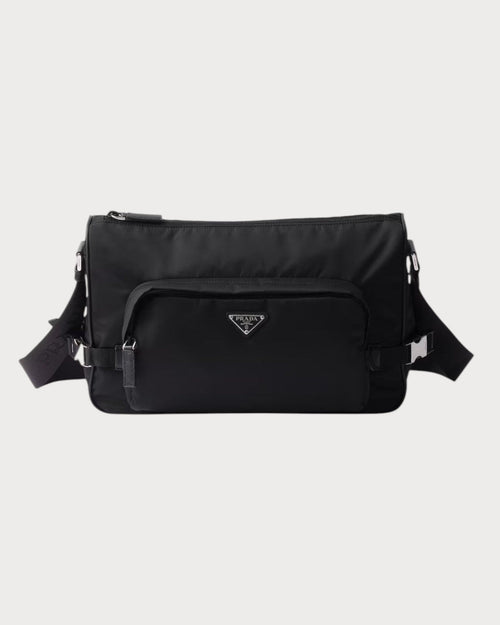 PRADA 2VH991 Men's Large Re - Nylon and Saffiano Leather Shoulder Bag | 普拉達 男仕手袋 (黑色) - LONDONKELLY 英國名牌代購