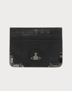 VIVIENNE WESTWOOD Men's Orb Grained Leather Card Holder | 西太后 男仕卡套 (黑色) - LONDONKELLY 英國名牌代購