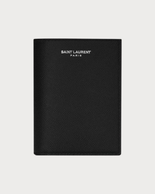 YSL SAINT LAURENT Men's Credit Card Wallet In Grain Leather | 聖羅蘭 男仕卡套銀包 (黑色) - LONDONKELLY 英國名牌代購